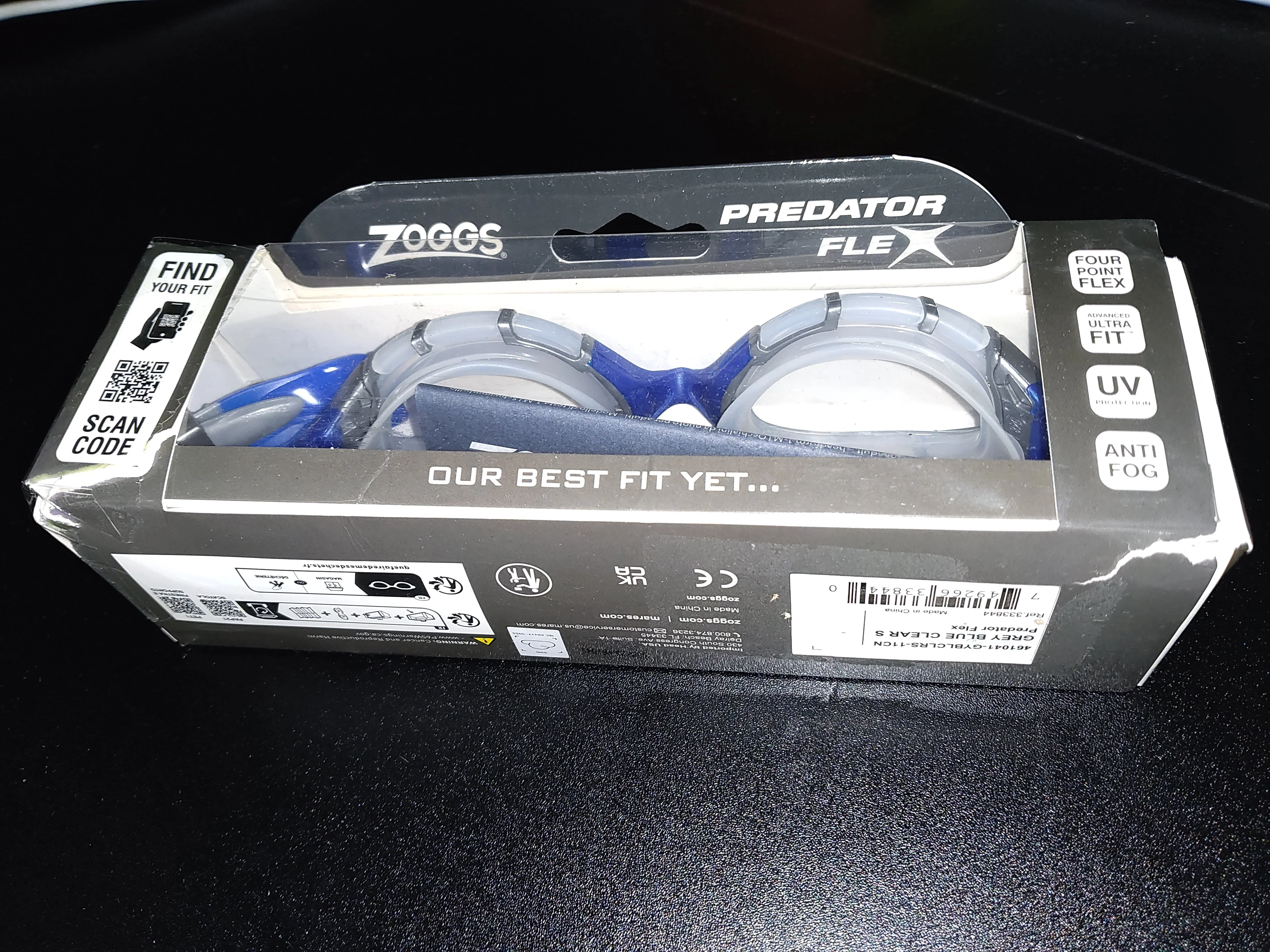 Used Zoggs Predator Flex Swimming Goggles Adult